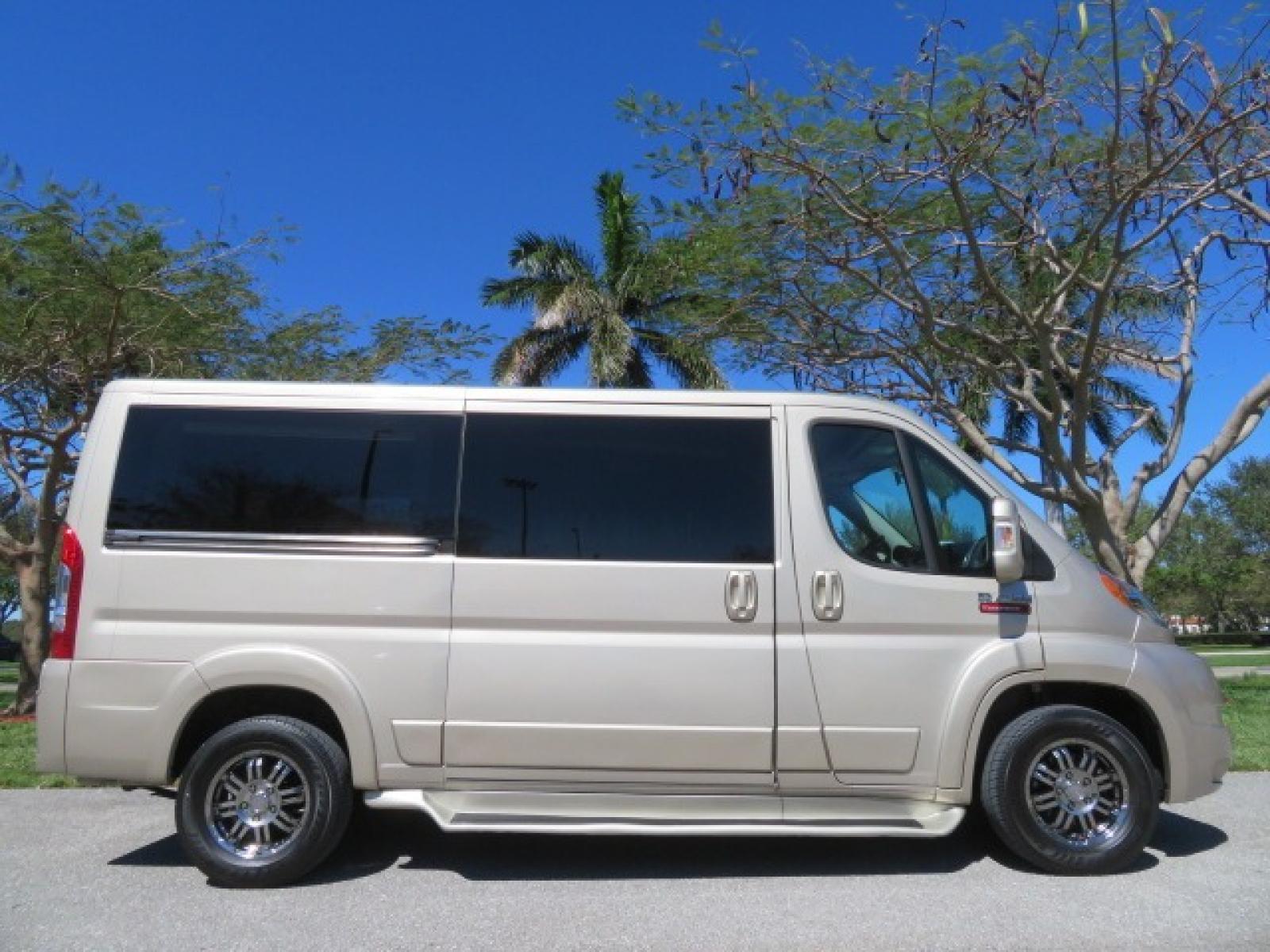 2016 Gold /Tan and Black Leather RAM Promaster (3C6TRVAG5GE) , located at 4301 Oak Circle #19, Boca Raton, FL, 33431, (954) 561-2499, 26.388861, -80.084038 - You are looking at a Gorgeous 2016 Ram Promaster Tempest X Handicap Wheelchair Conversion Van with 30K Original Miles, Lowered Floor, Dual Side Entry Doors, Power Passenger Side Entry Door, 750lb Braunability Wheelchair Lift, 4 Passenger Rear Power Bench Seat/Bed, Navigation, Rear Entertainment, Sur - Photo #6